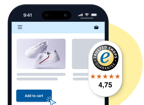 Sigillo di Qualità di Trusted Shops visibile solo su negozi online di fiducia