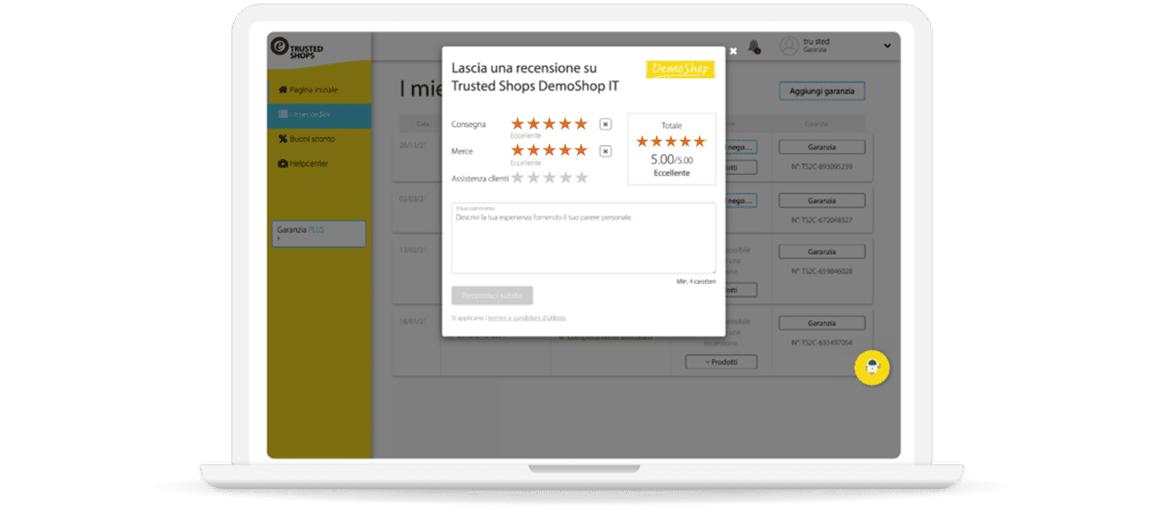 esempio di richiesta di recensione richiesta via email